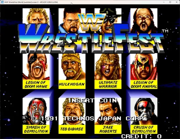 WWF 프로레슬링 게임 화면